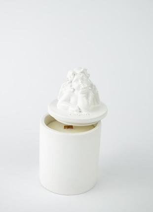 Аромасвічка cupid santal white 100% wood wax 165g 35h   nac 1035w3 фото