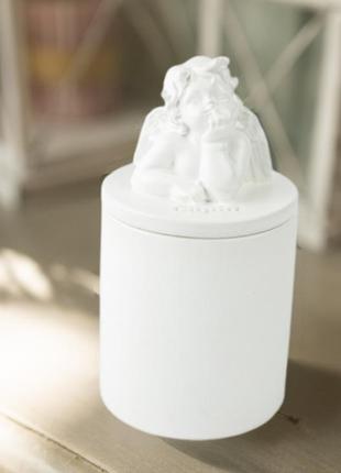 Аромасвічка cupid santal white 100% wood wax 165g 35h   nac 1035w6 фото