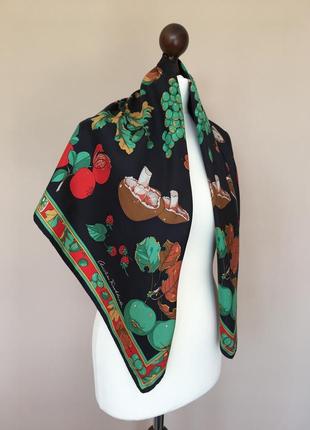 Винтажный шелковый платок шарф christian fischbacher - switzerland 91см*90см5 фото