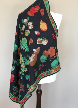 Винтажный шелковый платок шарф christian fischbacher - switzerland 91см*90см2 фото