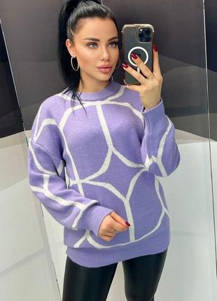Стильний жіночий светр з візерунком жіночий 42-461 фото
