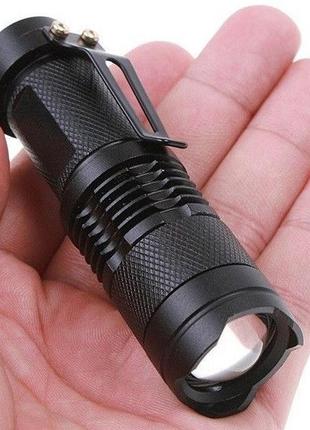 Тактический карманный фонарь police 525/8468-хре+сов, мощный ручной фонарик, карманный мини фонарь3 фото