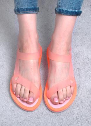 Стильные яркие босоножки сандалии на плоской подошве низкий ход2 фото