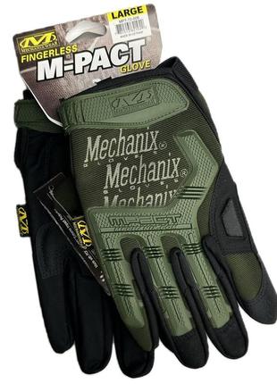 Тактические перчатки mechanix m-pact олива2 фото