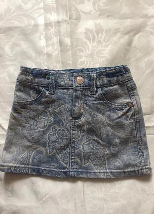 Стильна джинсова спідничка на манюню.