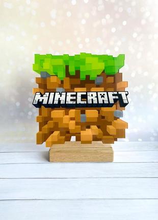 Дитячий нічник куб майнкрафт minecraft