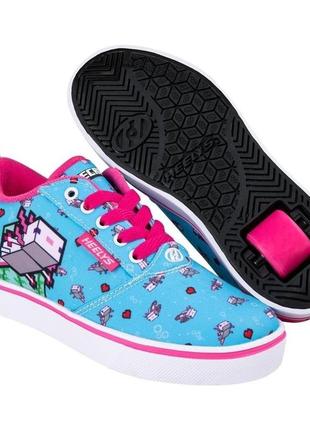 Роликові кросівки heelys x minecraft pro 20 aqua pink black (32)