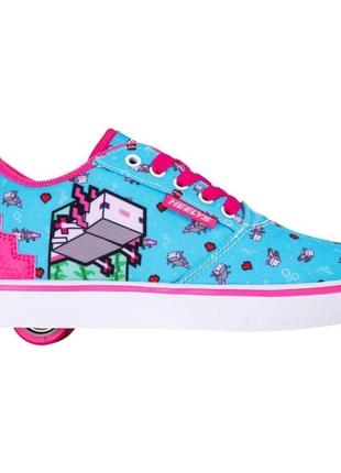 Роликові кросівки heelys x minecraft pro 20 aqua pink black (32)5 фото