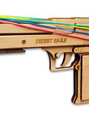 Набор для творчества пистолет резинкострел desert eagle из фанеры набор №564 фото