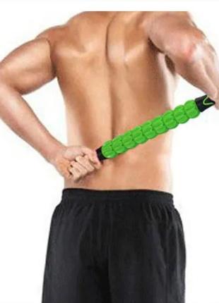 М'язовий роликовий масажер для фітнесу спорту йоги фізіотерапії зелений r_1253 фото