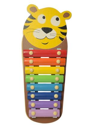 Дитяча іграшка ксилофон ww-189 дерев'яний (тигр) від lamatoys
