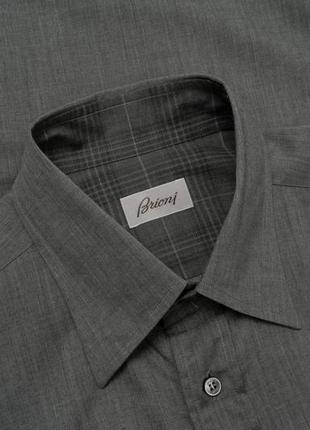 Brioni&nbsp;gray shirt&nbsp;&nbsp;мужская рубашка1 фото