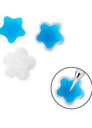 Клей-гель для алмазной мозаики "flower" голубой gl702