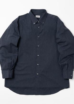 Brioni dark blue shirt&nbsp;&nbsp;мужская рубашка2 фото