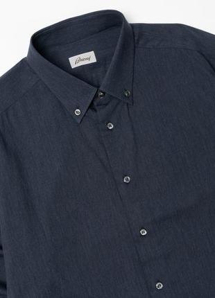 Brioni dark blue shirt&nbsp;&nbsp;мужская рубашка4 фото