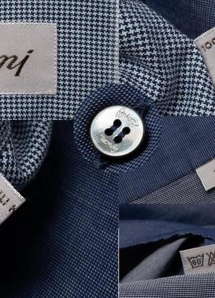 Brioni dark blue shirt&nbsp;&nbsp;мужская рубашка10 фото