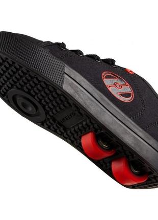 Роликові кросівки heelys classic x2 he100969 black red logo canvas (30)3 фото