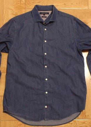 Рубашка джинсовая мужская томми хилфигер сорочка чоловіча джинсова tommy hilfiger р.l🇨🇳2 фото