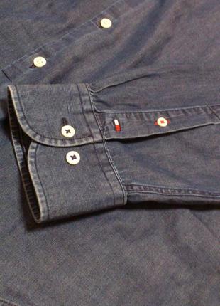 Рубашка джинсовая мужская томми хилфигер сорочка чоловіча джинсова tommy hilfiger р.l🇨🇳5 фото
