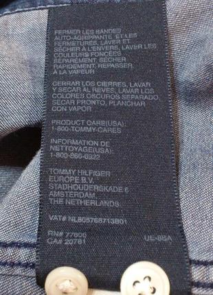 Рубашка джинсовая мужская томми хилфигер сорочка чоловіча джинсова tommy hilfiger р.l🇨🇳7 фото