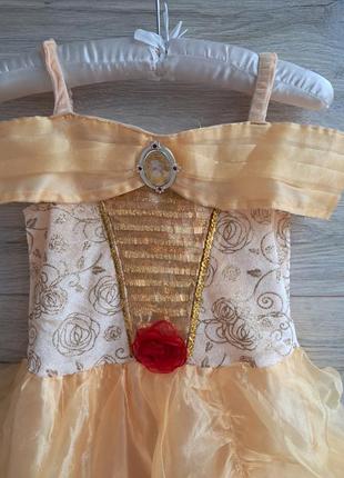 Карнавальное платье белль принцессы disney 6-7л2 фото
