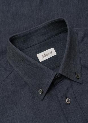 Brioni navy shirt  чоловіча сорочка1 фото