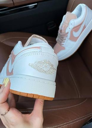 Кроссовки nike air jordan 1 low brown white4 фото