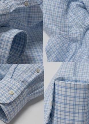 Brioni&nbsp; blue check shirt&nbsp;&nbsp;мужская рубашка9 фото