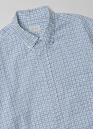 Brioni&nbsp; blue check shirt&nbsp;&nbsp;мужская рубашка3 фото