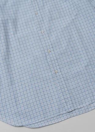 Brioni&nbsp; blue check shirt&nbsp;&nbsp;мужская рубашка4 фото