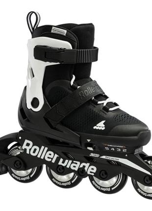 Ролики дитячі rollerblade microblade black white 2024 (черно-белый, 33-36,5)