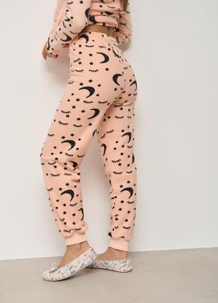 Женскиая  теплая пижама с брюками велюрсофт и флис2 фото