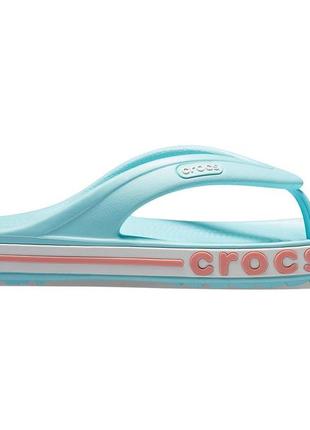 Вьетнамки crocs bayaband flip m6w8-38-24.5 см ice blue / melon 205393