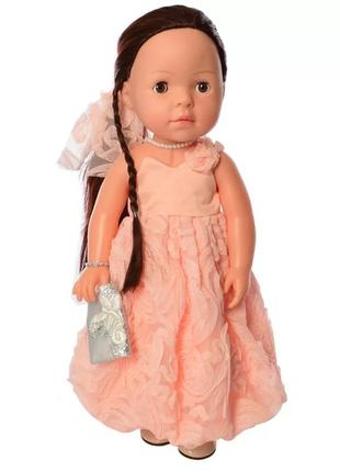 Кукла для девочек в платье m 5413-16-2 интерактивная (pink) от lamatoys