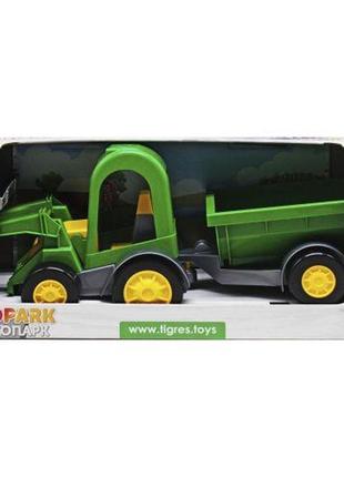 Трактор-багги с ковшом зелений