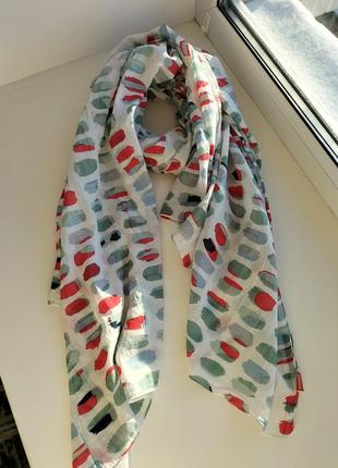 Фирменный хлопковый шарф палантин немецкого бренда the moshi! оригинал4 фото