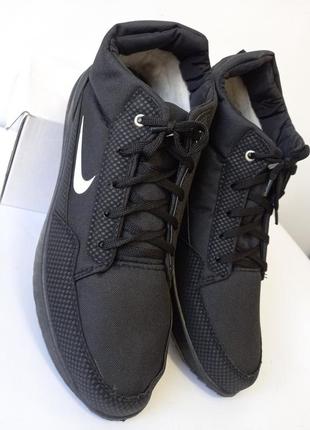 Зимние кроссовки мужские черные с мехом ботинки дутики мужские зимние черные с мехом7 фото