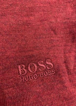 Джемпер свитер свитшот на зуб hugo boss бордовый женский5 фото