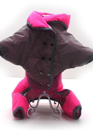 Комбинезон для собак хамелеон zoo-hunt светоотражающий розовый №3 43х64+62 фото