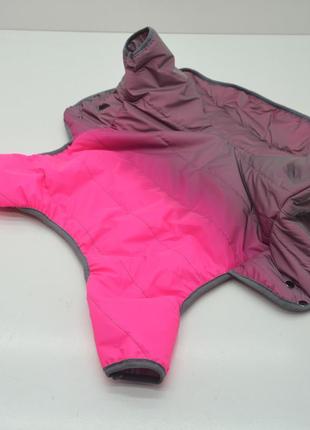 Комбинезон для собак хамелеон zoo-hunt светоотражающий розовый №3 43х64+63 фото