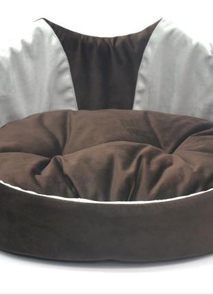 Лежак для собак и котов zoo-hunt мистик-котик коричневый №3 425х560х190 мм2 фото