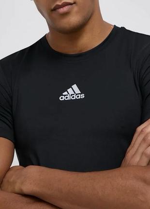 Компрессионная футболка, термо adidas performance techfit primegreen compression t-shirt black3 фото