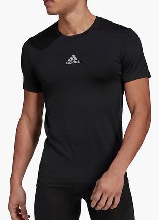 Компрессионная футболка, термо adidas performance techfit primegreen compression t-shirt black1 фото
