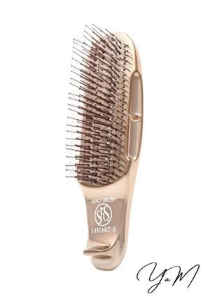 Масажна щітка для волосся, укорочена scalp brush plus s-heart-s