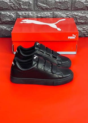 Кроссовки женские puma, черные классические кроссовки на липучках пума