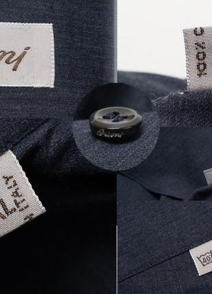 Brioni navy shirt&nbsp;&nbsp;мужская рубашка10 фото