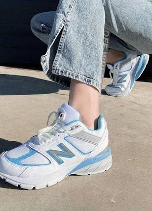 New balance 990 white blue grey