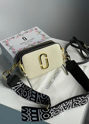 Сумка кроссбоді marc jacobs the snapshot cloud white/multi