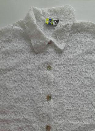 Блуза рубашка белая гипюр размер 409 фото