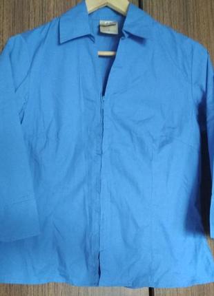 Синяя рубашка на молнии rohde, сша, новая, размер s8 фото